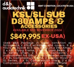 KSL8/KSL12/SL-SUB/D80 TURN KEY PACKAGE, MINT CONDITION !